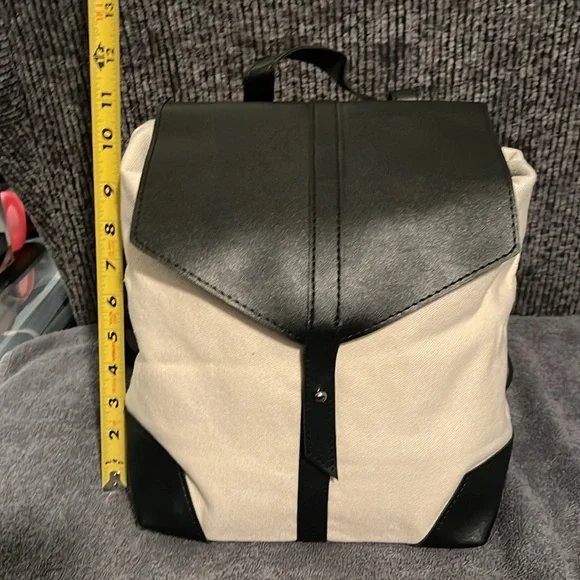 Deux Lux: Canvas Backpack with Vegan Leather Trim - Picture 15 of 16